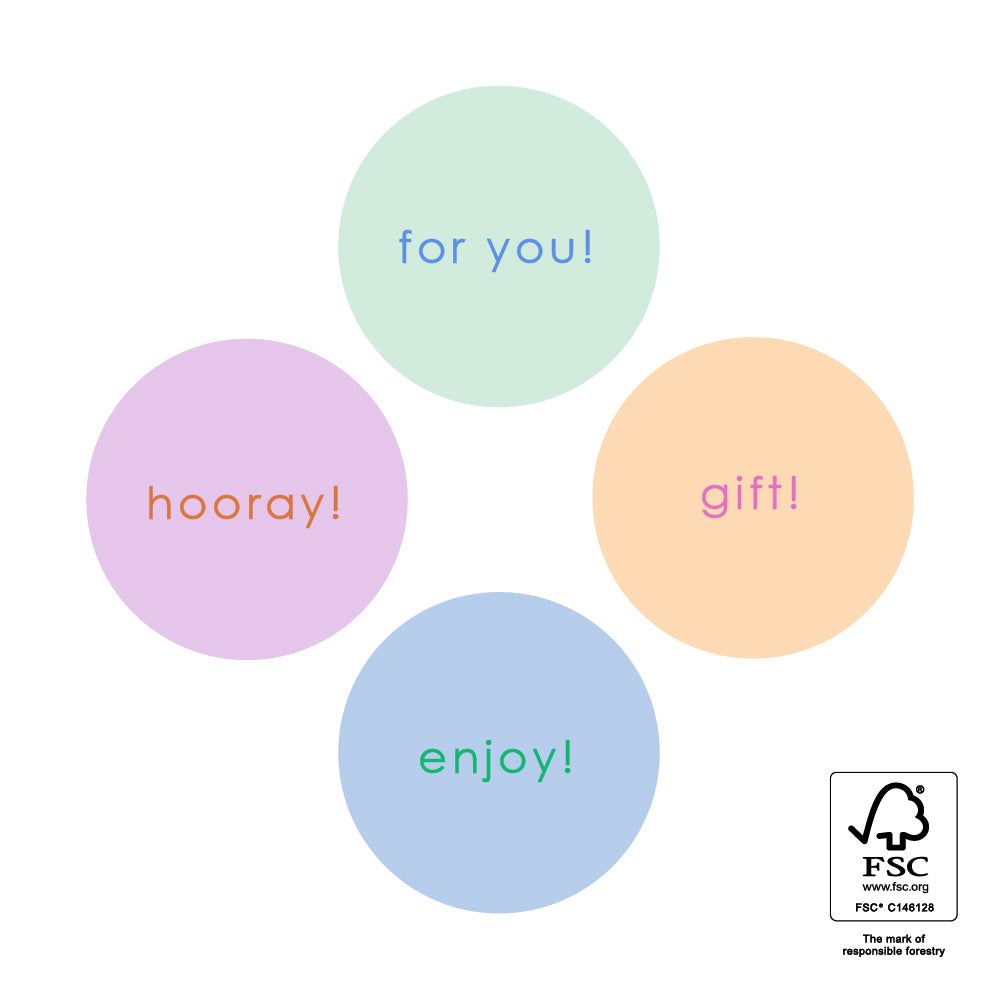 Stickers multi multicolor - 3,5cm 6 stuks