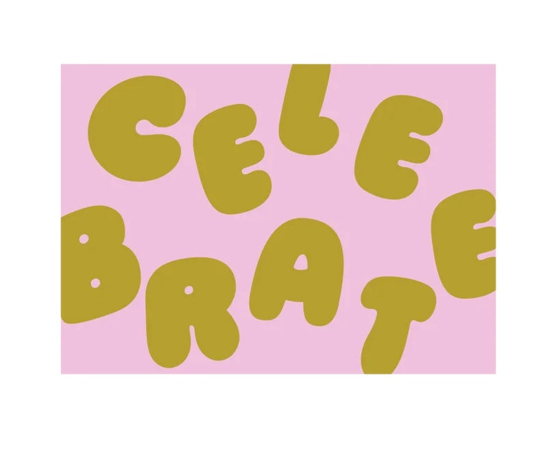 Stickers celebrate - 5,5cm 6 stuks