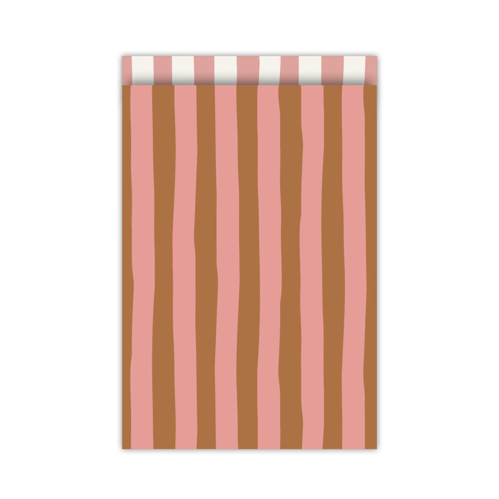 Cadeauzakje strepen calm base | 17x25cm | 5 stuks