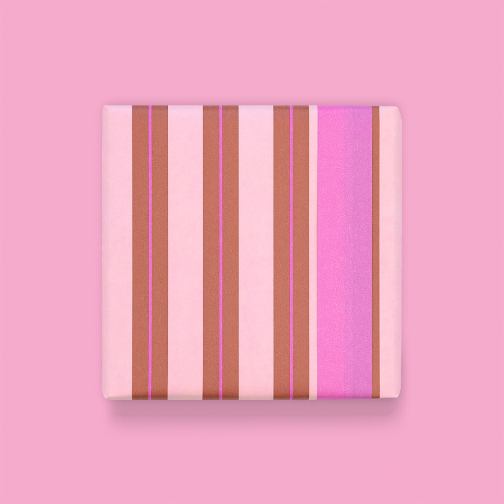 Cadeaupapier strepen chalk chocolate 30cm