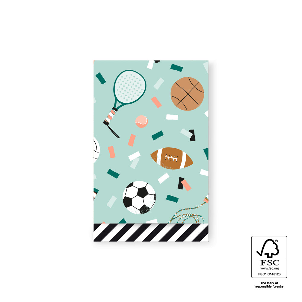Cadeauzakjes sports pistache | 12x19cm | 5 stuks
