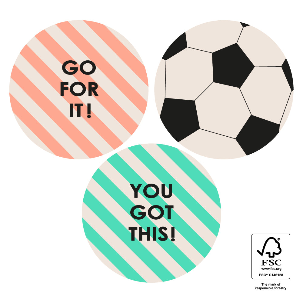Stickers sports - 5,5cm 6 stuks