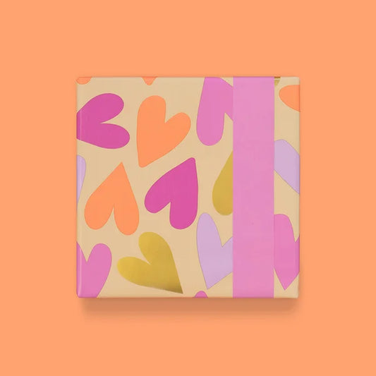 Cadeaupapier hartjes 30cm