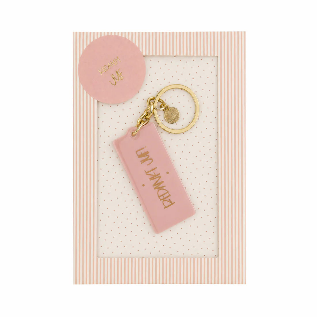 Sleutelhanger roze - bedankt juf
