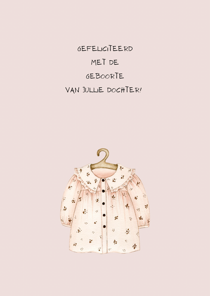 Kaart dochter jurkje