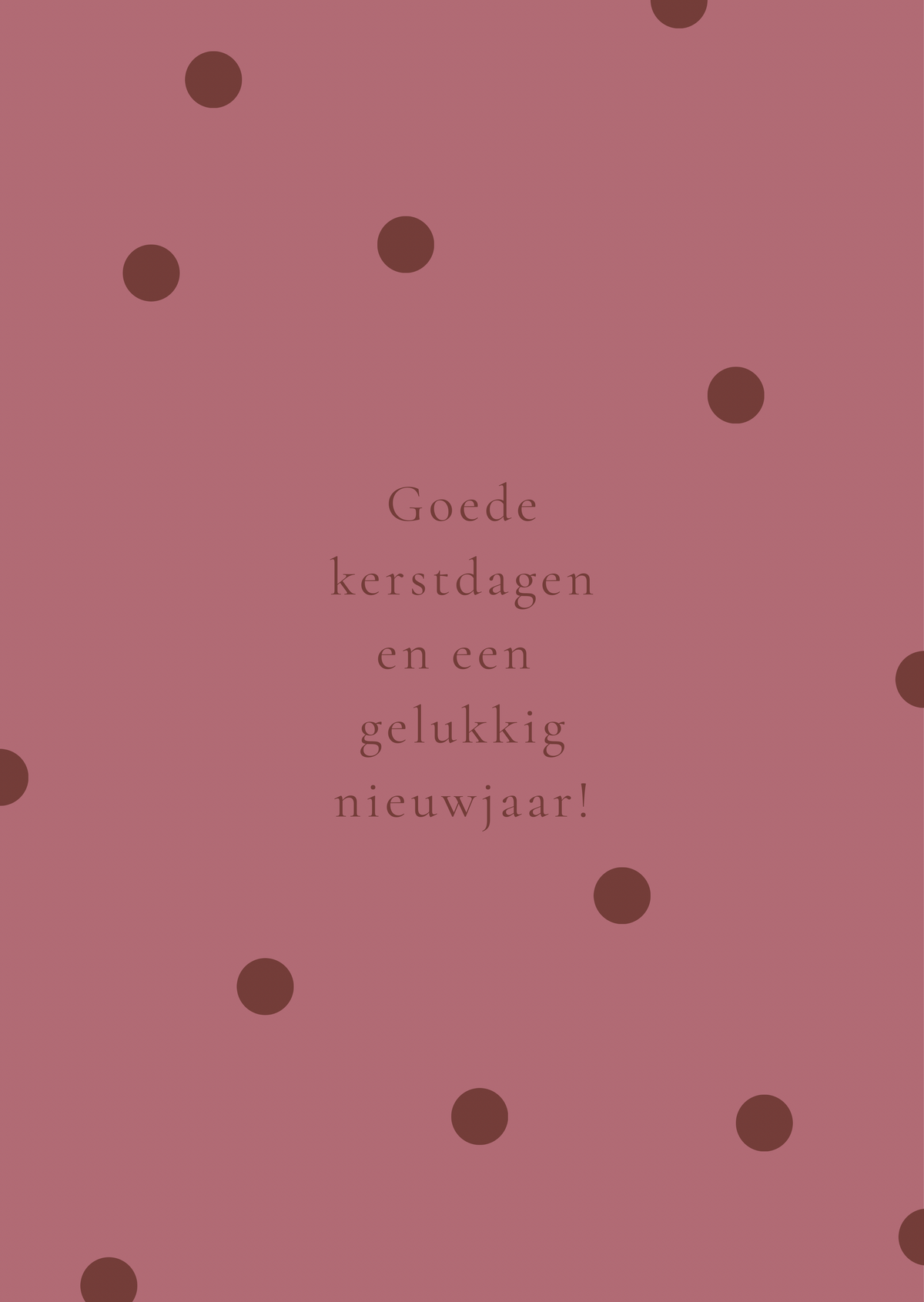 Kerstkaart goede kerstdagen stippen