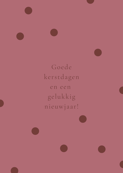 Kerstkaart goede kerstdagen stippen