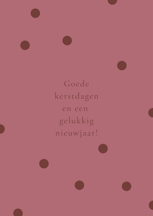 Kerstkaart goede kerstdagen stippen