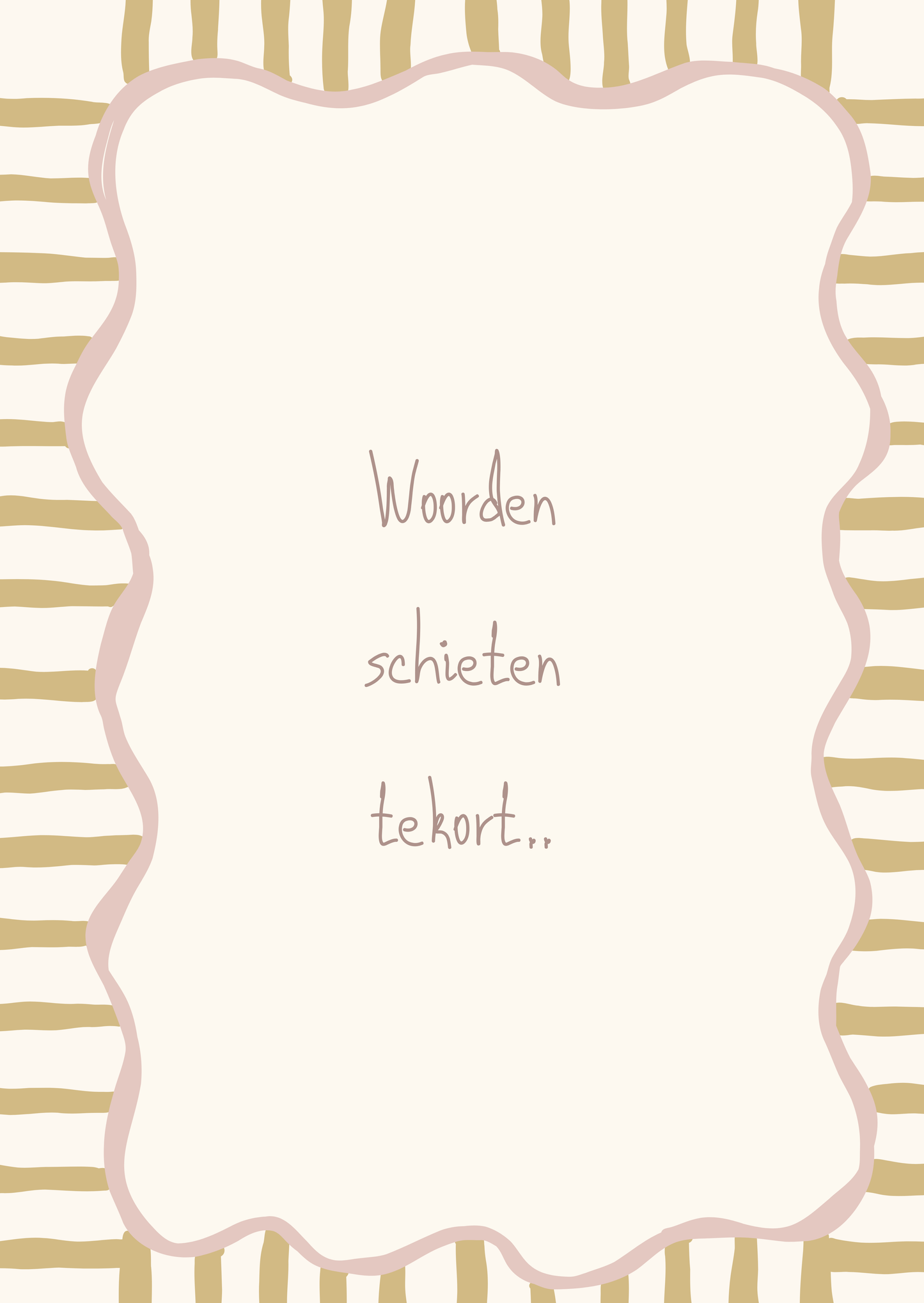 Kaart woorden schieten tekort