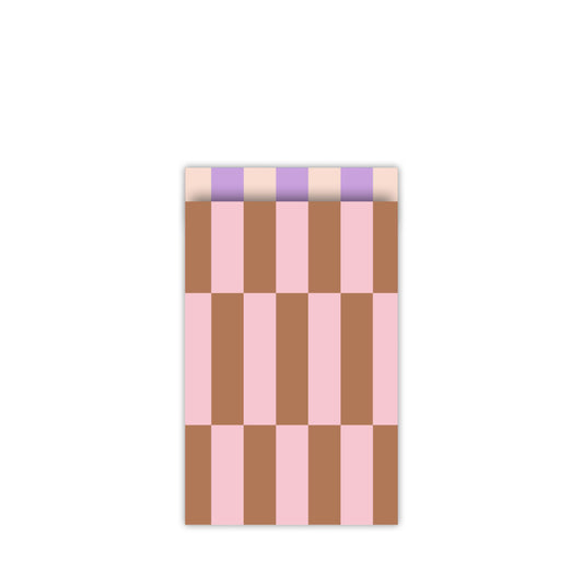 Cadeauzakjes blokjes roze roest | 12x19cm | 5 stuks