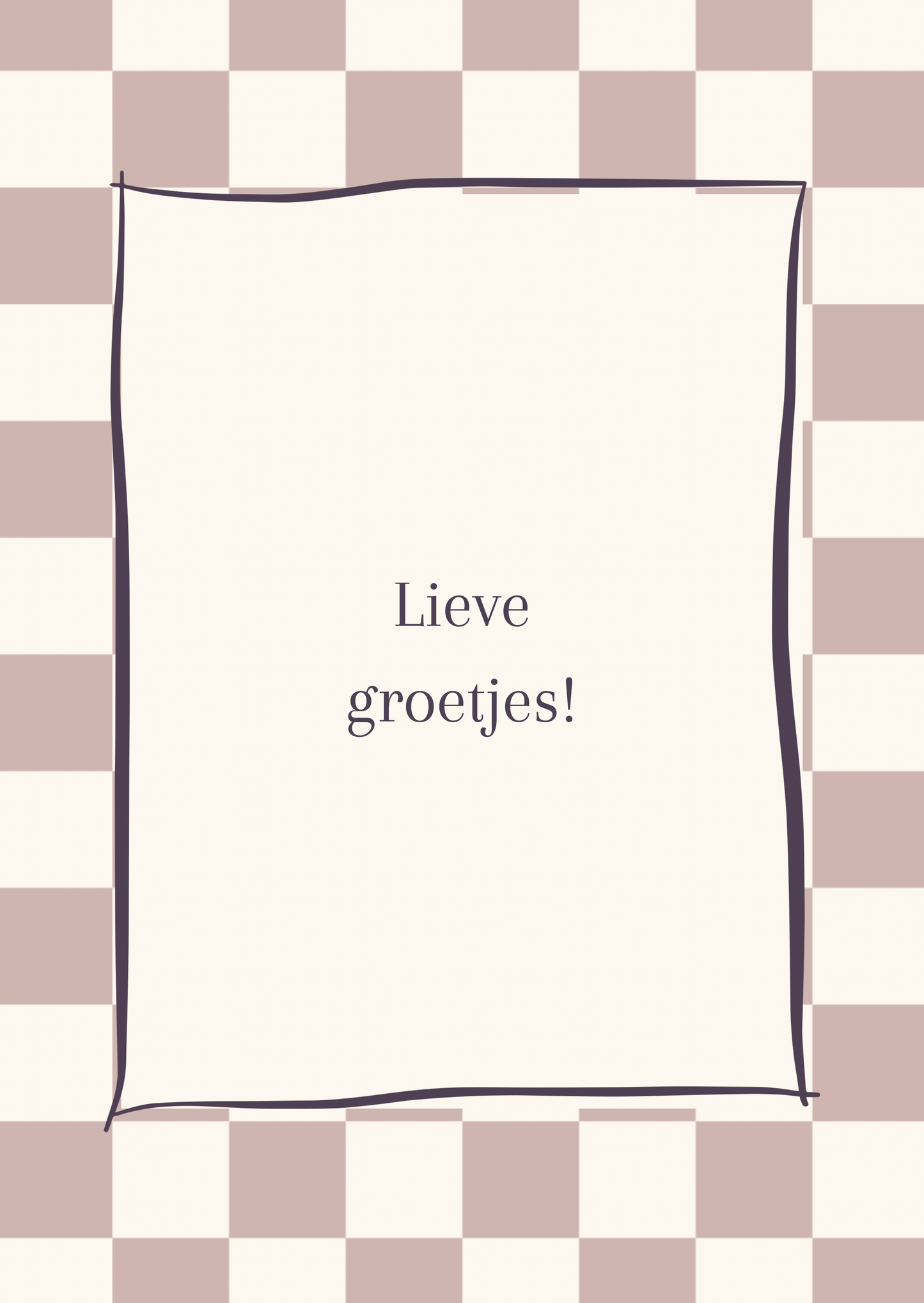 Mini kaart lieve groetjes