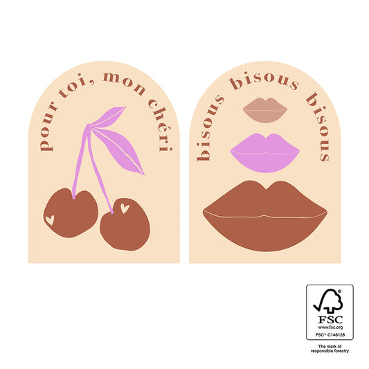 Stickers mon cheri - 6 stuks