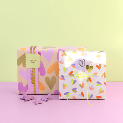 Cadeaupapier hartjes 30cm