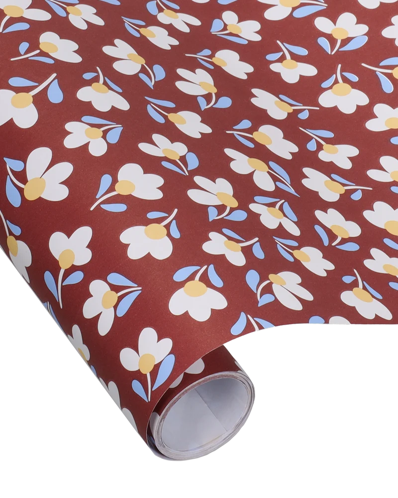 Cadeaupapier flowers wine red 70cm