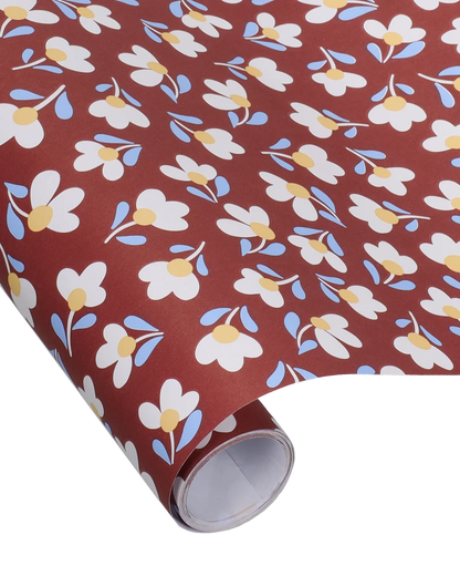Cadeaupapier flowers wine red 70cm
