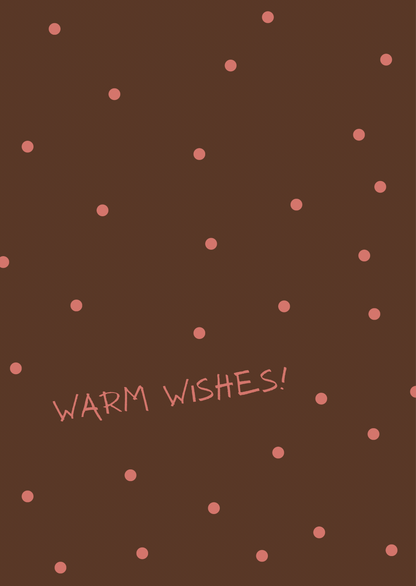 Kerstkaart warm wishes stipjes