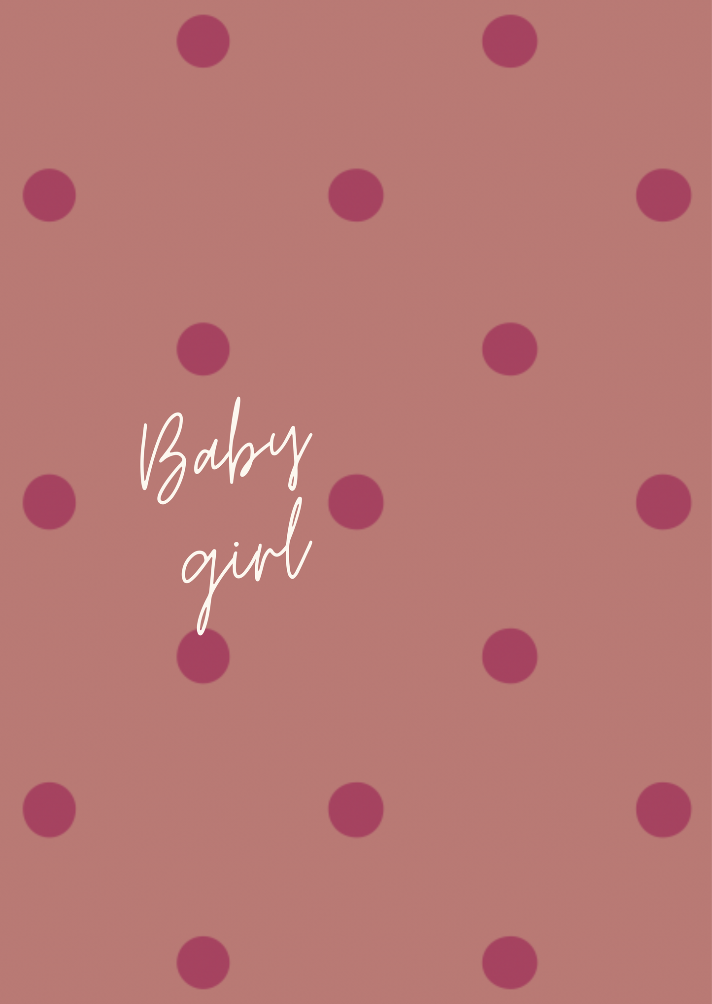 Kaart baby girl stippen