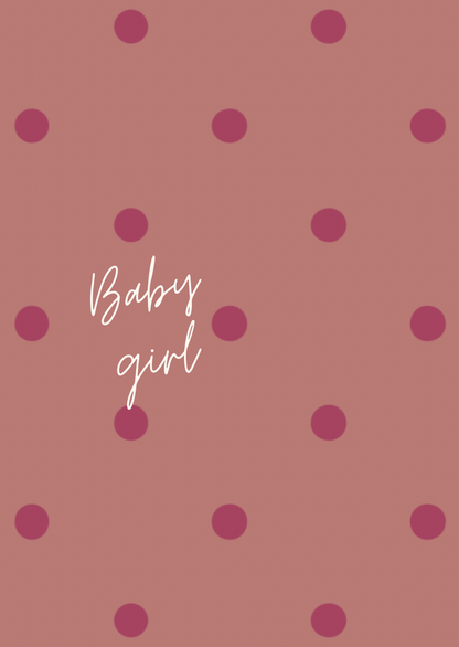 Kaart baby girl stippen