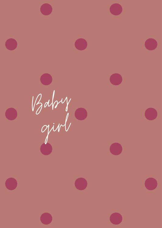 Kaart baby girl stippen