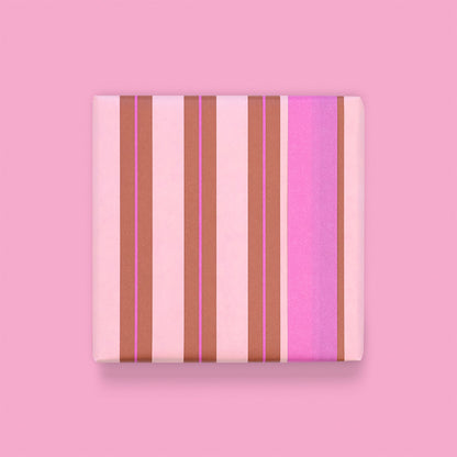 Cadeaupapier strepen chalk chocolate 30cm