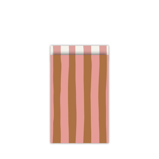 Cadeauzakjes strepen calm base | 12x19cm | 5 stuks