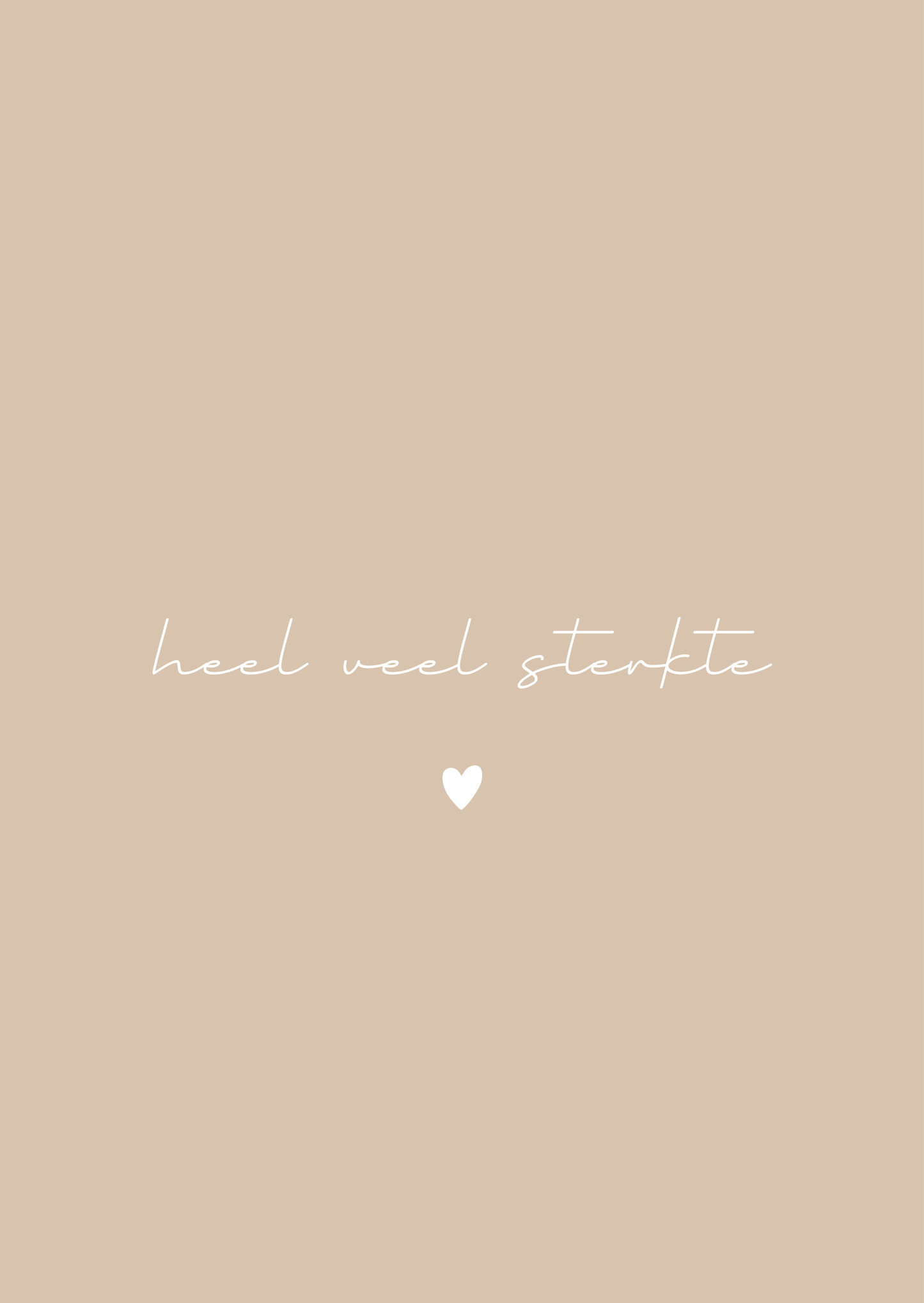 Kaart heel veel sterkte beige-wit