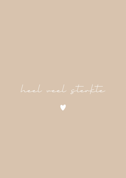 Kaart heel veel sterkte beige-wit