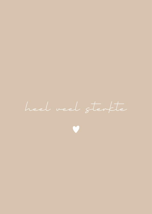 Mini kaart heel veel sterkte beige-wit