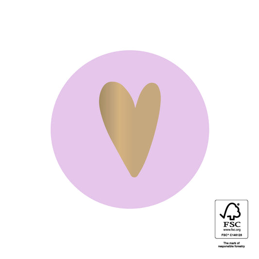 Stickers roze-goud - 3,5cm 6 stuks