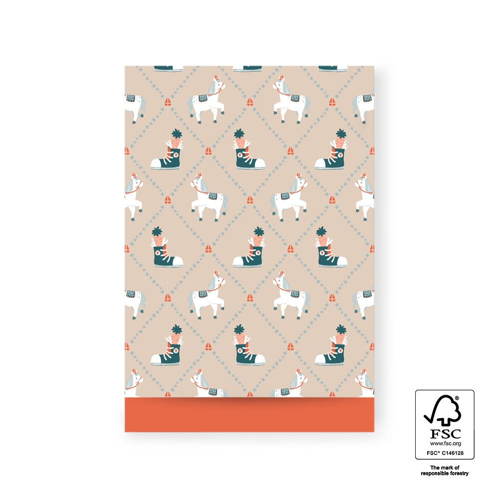 Cadeauzakje Sint patchwork | 17x25cm | 5 stuks