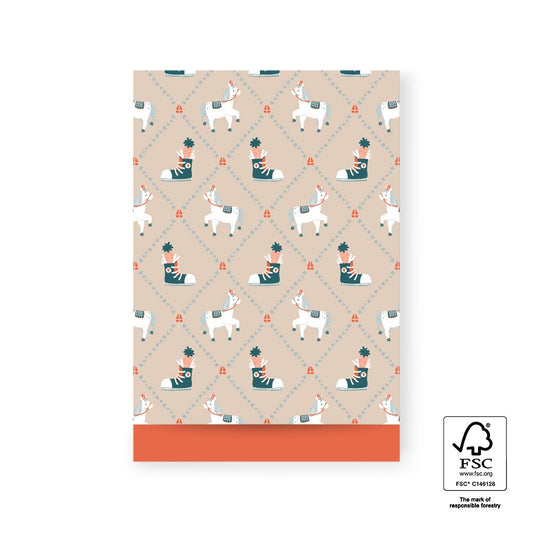Cadeauzakje Sint patchwork | 17x25cm | 5 stuks
