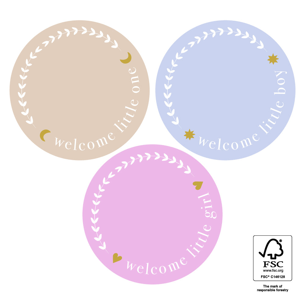 Stickers baby patchwork - 5,5cm 6 stuks