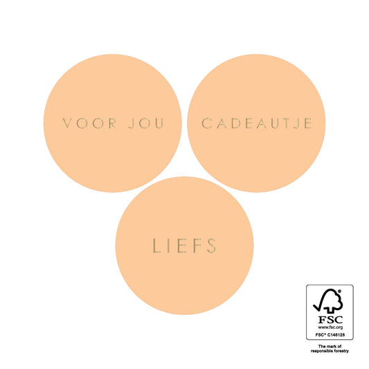 Stickers multi misty orange - 3,5cm 6 stuks