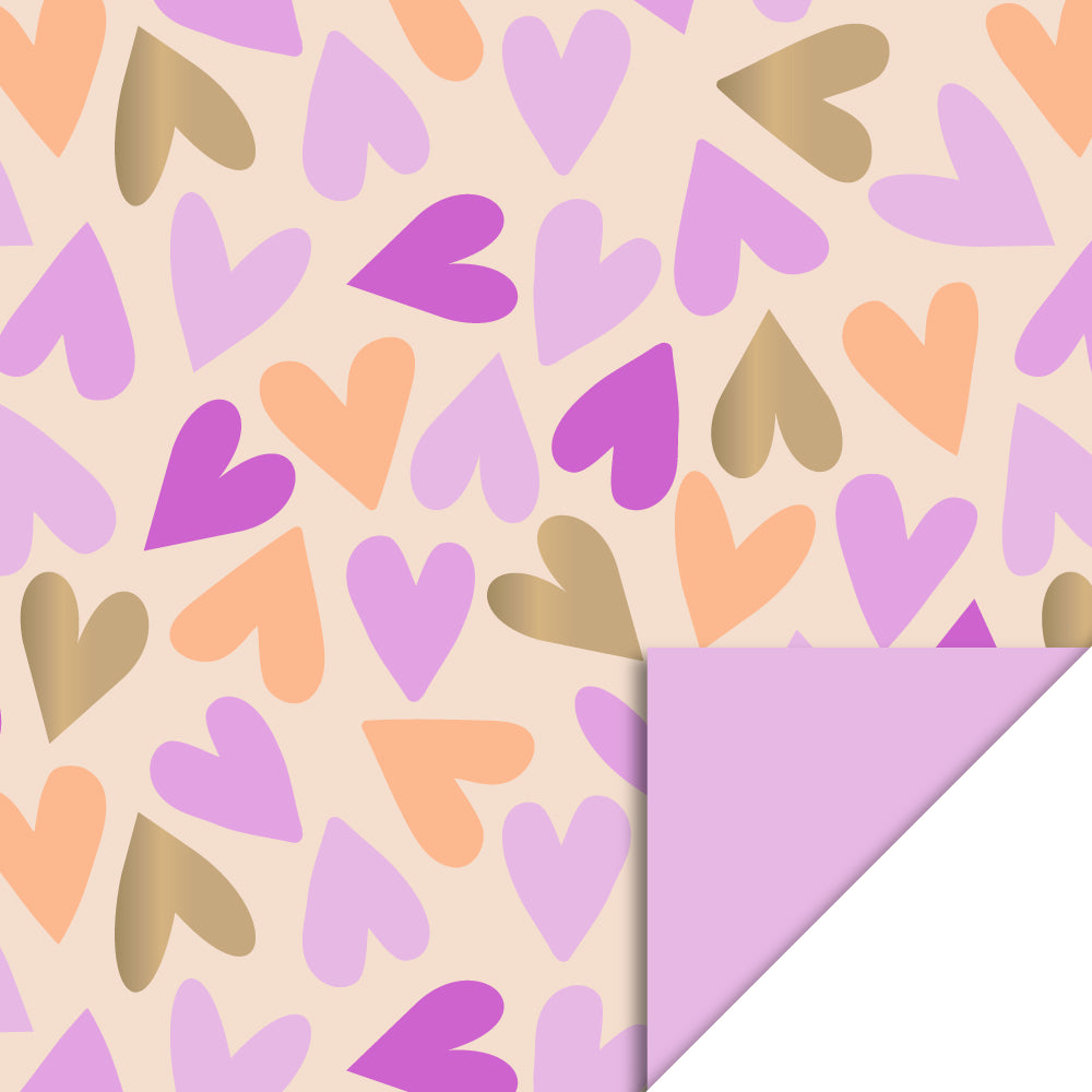 Cadeaupapier hartjes 30cm