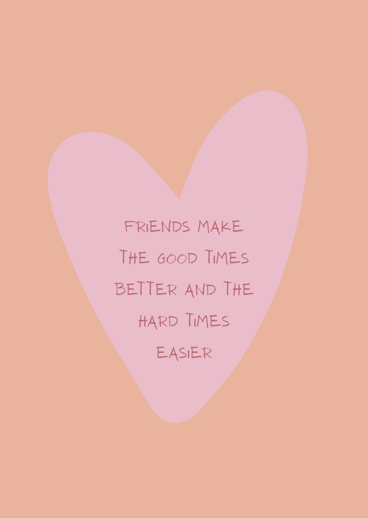Kaart friends hartje