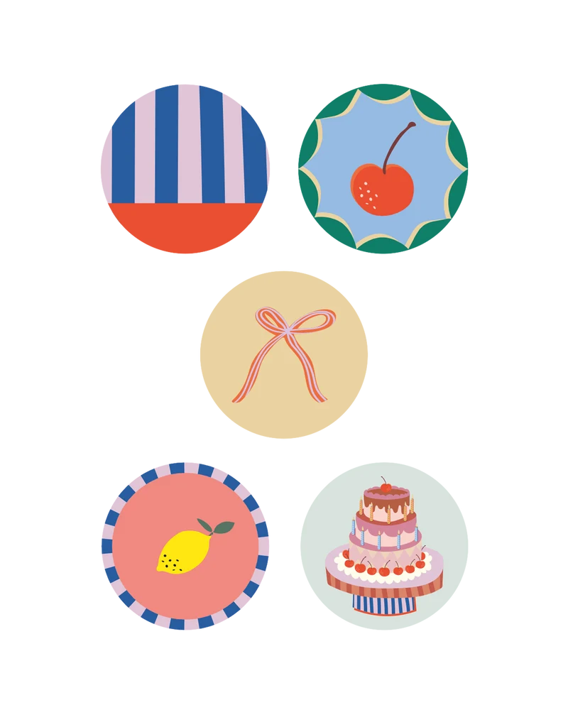 Stickers sticky lemon - 3cm 10 stuks