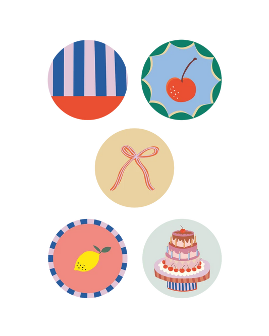 Stickers sticky lemon - 3cm 10 stuks