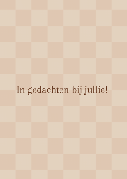 Kaart in gedachten bij jullie ruitjes
