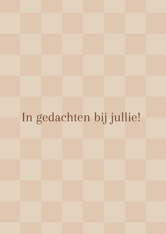 Kaart in gedachten bij jullie ruitjes