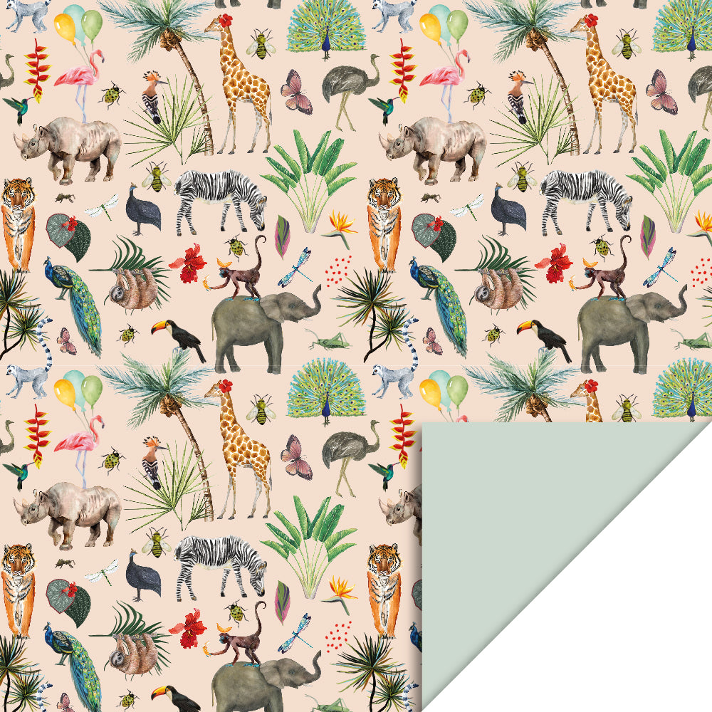 Cadeaupapier jungle beige 30cm