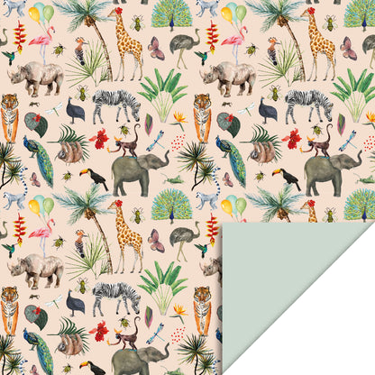 Cadeaupapier jungle beige 30cm