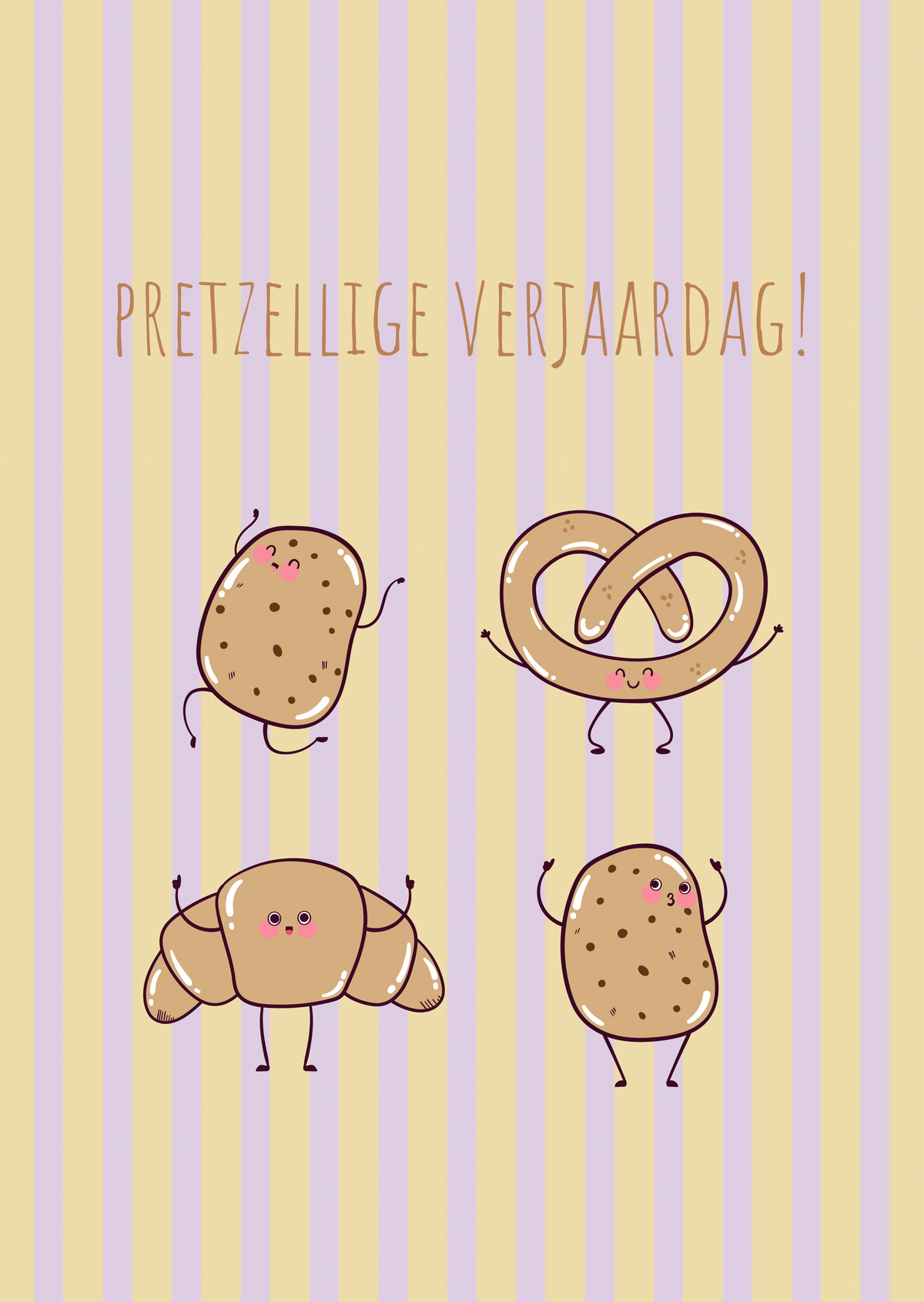 Kaart pretzellige verjaardag