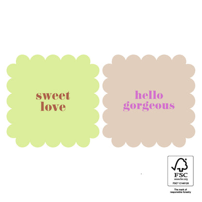 Stickers cookie groen beige - 5,5cm 6 stuks