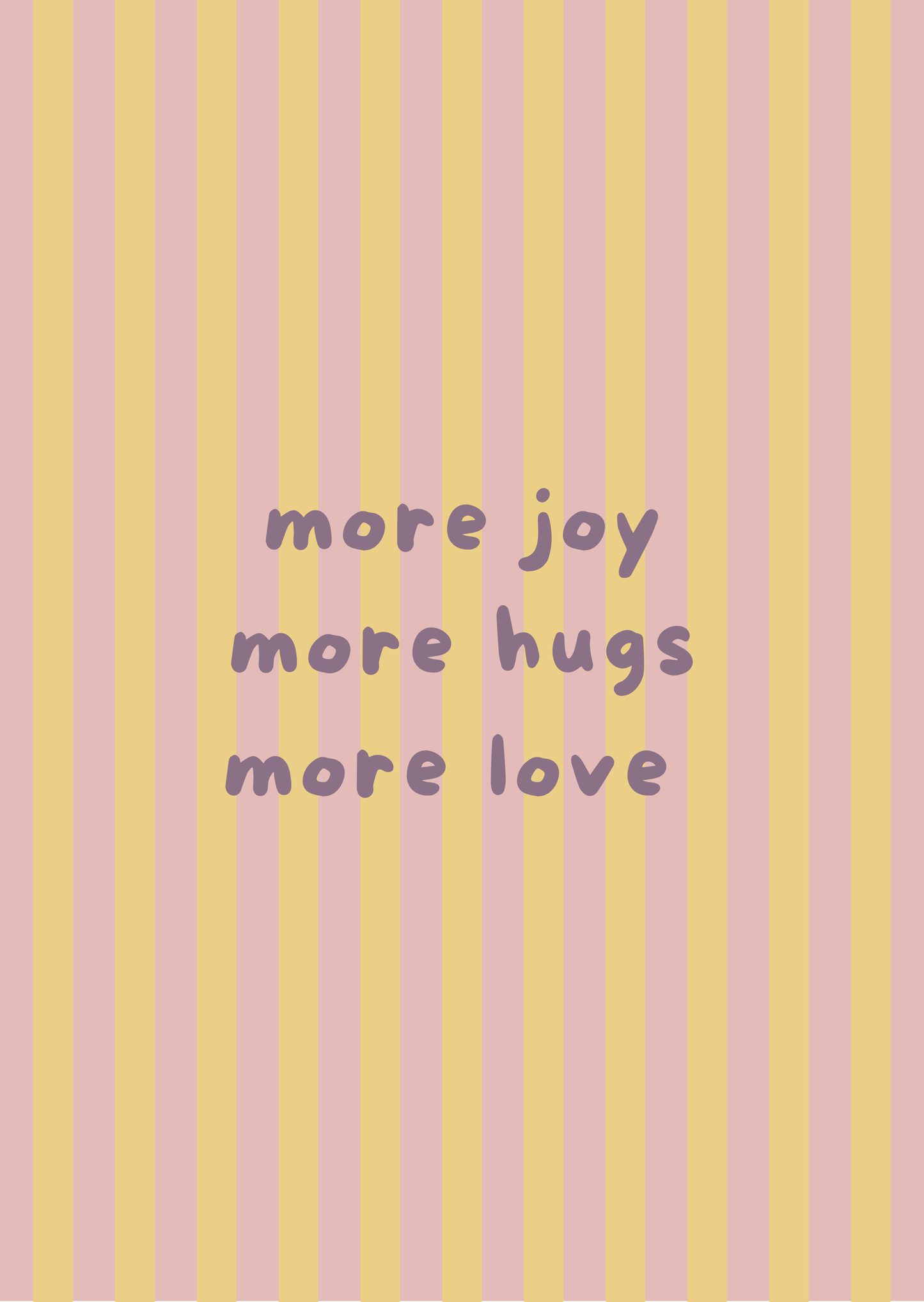 Kaart more joy, hugs, love