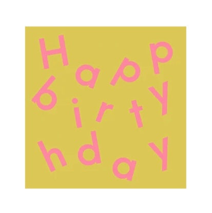 Stickers happy birthday groen-roze - 5cm 6 stuks