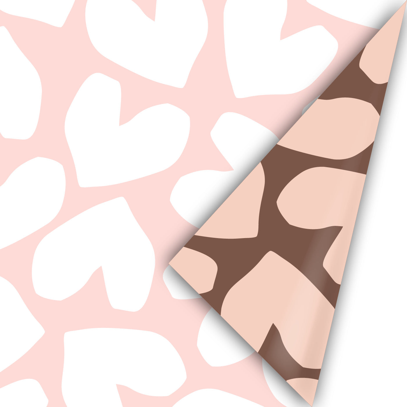 Cadeaupapier hartjes roze 50cm