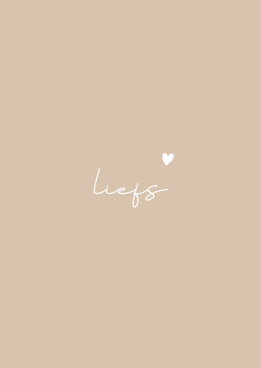 Kaart liefs beige-wit