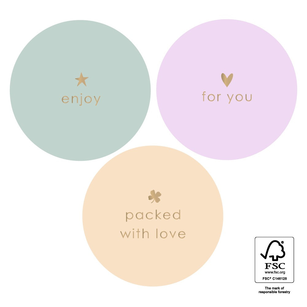 Stickers enjoy, for you - 5,5cm 6 stuks