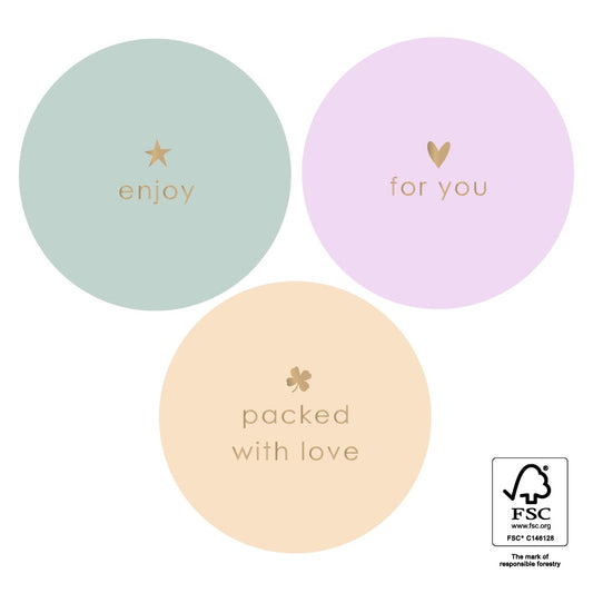 Stickers enjoy, for you - 5,5cm 6 stuks