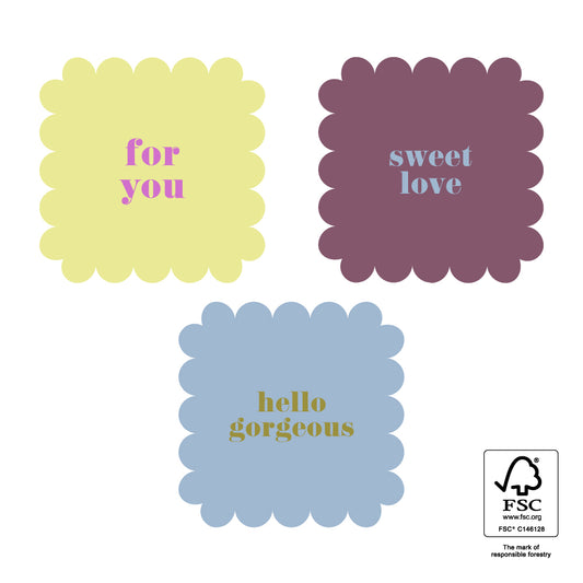 Stickers cookie blauw - 5,5cm 6 stuks